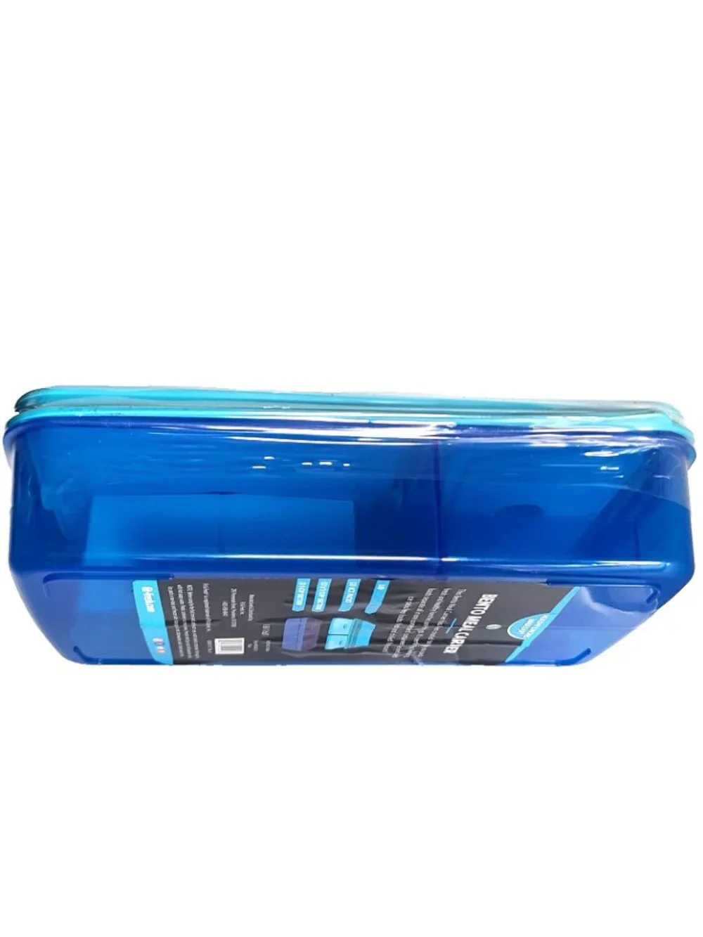 Fit & Fresh 4 Pc Bento Meal Carrier Blue 2 Snap In Ice Packs 3 Section w Lid NEW